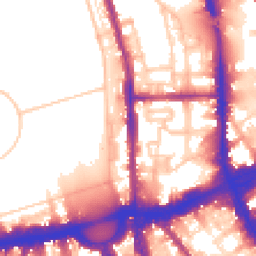 Daytime road noise heatmap for NW1 4BT