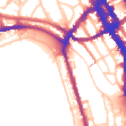 Daytime road noise heatmap for NW1 4HG