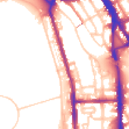 Daytime road noise heatmap for NW1 4HN