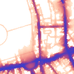 Daytime road noise heatmap for NW1 4JJ