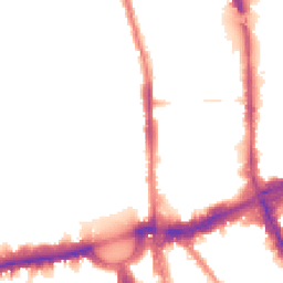 Night-time road noise heatmap for NW1 4JJ