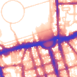 Daytime road noise heatmap for NW1 4LJ