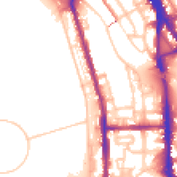 Daytime road noise heatmap for NW1 4NA