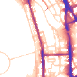 Daytime road noise heatmap for NW1 4NB