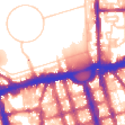 Daytime road noise heatmap for NW1 4PJ