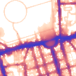Daytime road noise heatmap for NW1 4PN