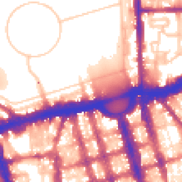 Daytime road noise heatmap for NW1 4PP