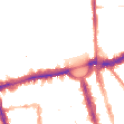 Night-time road noise heatmap for NW1 4PP