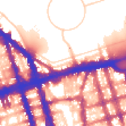 Daytime road noise heatmap for NW1 4QA