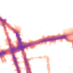 Night-time road noise heatmap for NW1 4QA