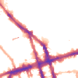 Night-time road noise heatmap for NW1 4RD