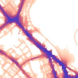 Daytime road noise heatmap for NW1 4RH