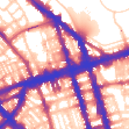 Daytime road noise heatmap for NW1 5AN