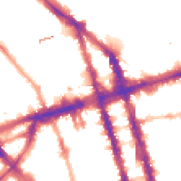Night-time road noise heatmap for NW1 5AN