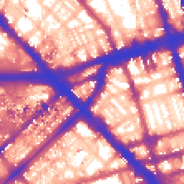 Daytime road noise heatmap for NW1 5EG