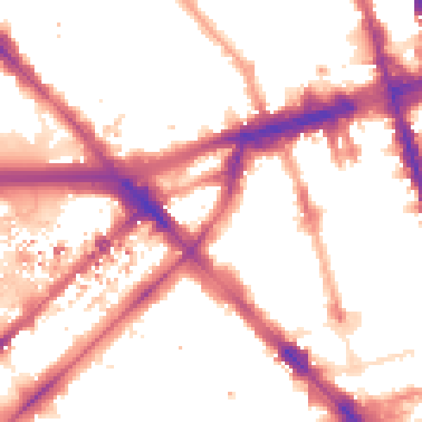 Night-time road noise heatmap for NW1 5EG