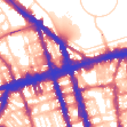 Daytime road noise heatmap for NW1 6AE