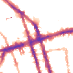 Night-time road noise heatmap for NW1 6AE