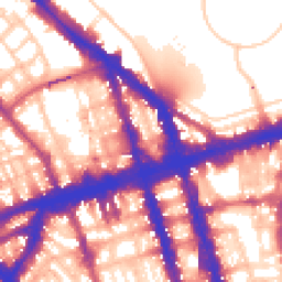 Daytime road noise heatmap for NW1 6AH