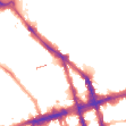 Night-time road noise heatmap for NW1 6BH