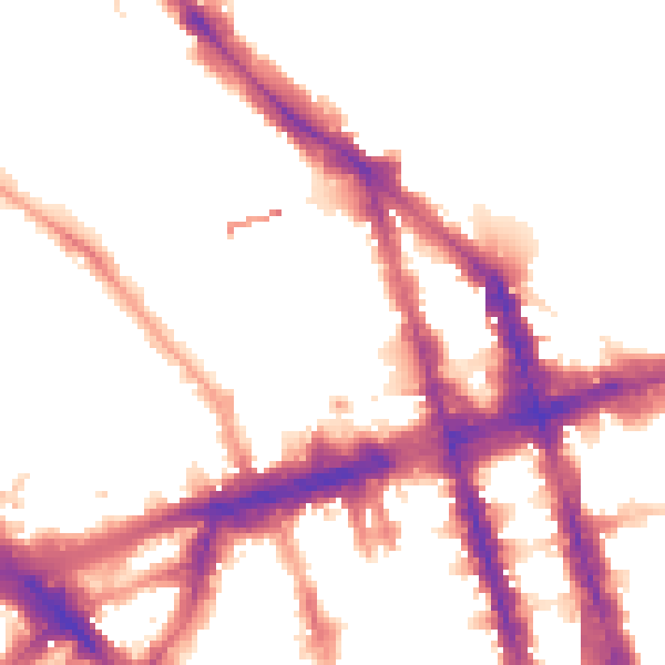 Night-time road noise heatmap for NW1 6ER