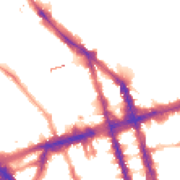 Night-time road noise heatmap for NW1 6ES