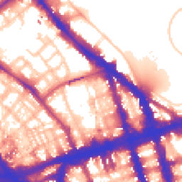 Daytime road noise heatmap for NW1 6EX