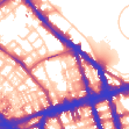 Daytime road noise heatmap for NW1 6NE