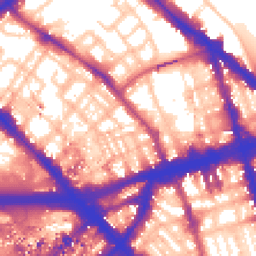 Daytime road noise heatmap for NW1 6RA