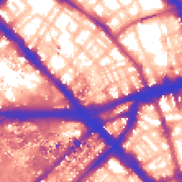 Daytime road noise heatmap for NW1 6RU