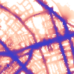 Daytime road noise heatmap for NW1 6SE