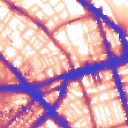 Daytime road noise heatmap for NW1 6SN