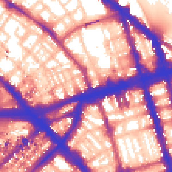 Daytime road noise heatmap for NW1 6SU