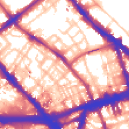 Daytime road noise heatmap for NW1 6UP