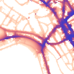 Daytime road noise heatmap for NW1 7AU