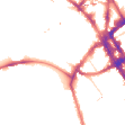 Night-time road noise heatmap for NW1 7AU