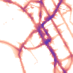 Night-time road noise heatmap for NW1 7BR