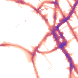 Night-time road noise heatmap for NW1 7DS