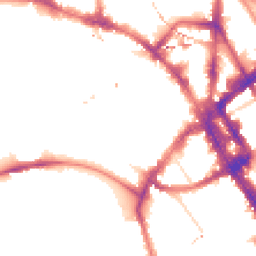 Night-time road noise heatmap for NW1 7EA