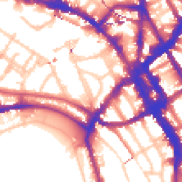 Daytime road noise heatmap for NW1 7EE