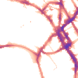 Night-time road noise heatmap for NW1 7EE