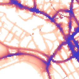 Daytime road noise heatmap for NW1 7EP