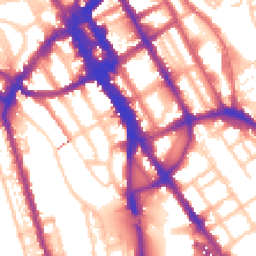 Daytime road noise heatmap for NW1 7JE