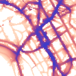 Daytime road noise heatmap for NW1 7JY