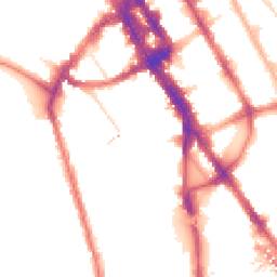 Night-time road noise heatmap for NW1 7LU