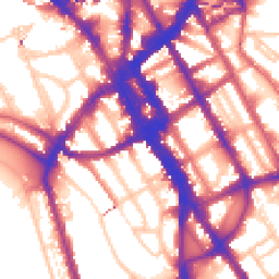 Daytime road noise heatmap for NW1 7NL