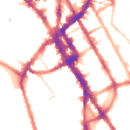 Night-time road noise heatmap for NW1 7NL