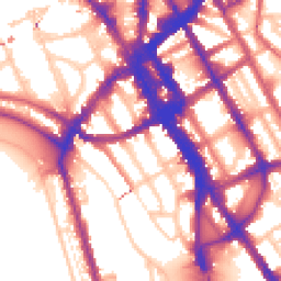Daytime road noise heatmap for NW1 7NP