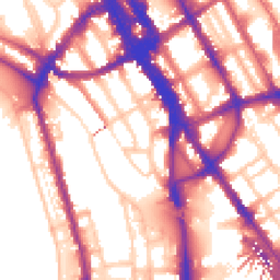 Daytime road noise heatmap for NW1 7NZ