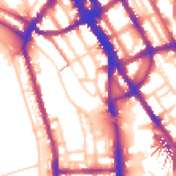 Daytime road noise heatmap for NW1 7RA